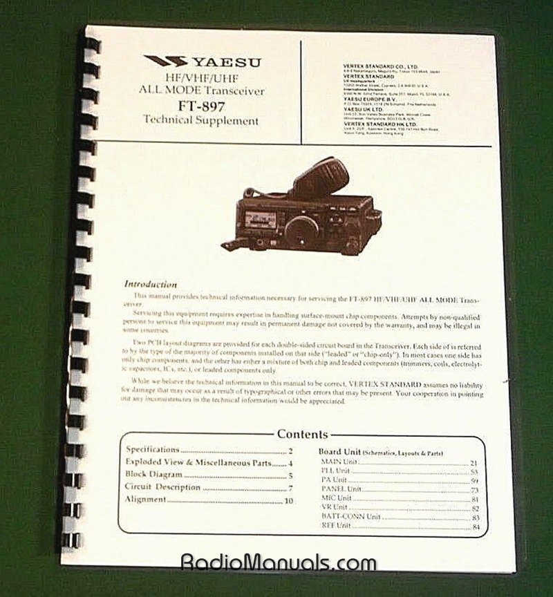 Yaesu FT-897 Technical Manual